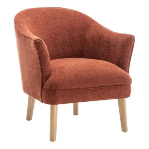 Elsa Occasional Chair - Terracotta Chenille by Cafe Lighting and Living, a Chairs for sale on Style Sourcebook