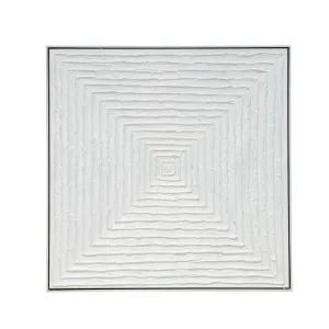 White Vortex Oil on Canvas Painting - Medium by Cafe Lighting and Living, a Painted Canvases for sale on Style Sourcebook