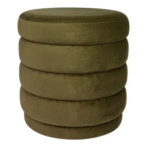 Demi Stool - Olive Velvet by Cafe Lighting and Living, a Ottomans for sale on Style Sourcebook