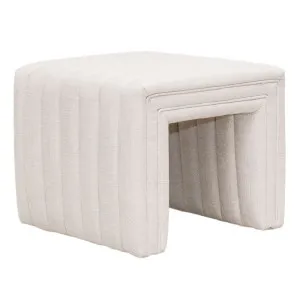 Savoy Stool - Natural Linen by Cafe Lighting and Living, a Ottomans for sale on Style Sourcebook