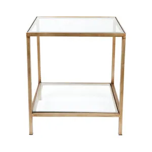 Cocktail Glass Square Side Table - Antique Gold by Cafe Lighting and Living, a Side Table for sale on Style Sourcebook