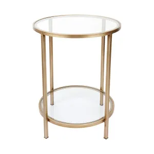Cocktail Glass Round Side Table - Antique Gold by Cafe Lighting and Living, a Side Table for sale on Style Sourcebook