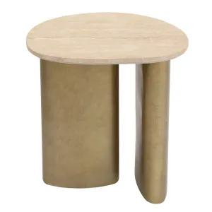 Audrey Large Side Table - Travertine by Cafe Lighting and Living, a Side Table for sale on Style Sourcebook