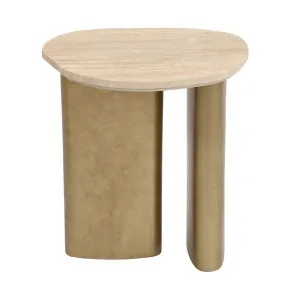 Audrey Small Side Table - Travertine by Cafe Lighting and Living, a Side Table for sale on Style Sourcebook