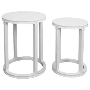 Cadie Nesting Side Tables - White by Cafe Lighting and Living, a Side Table for sale on Style Sourcebook