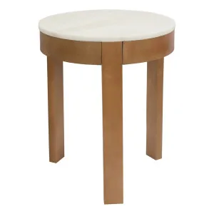 Oliver Marble Side Table - Large Oak by Cafe Lighting and Living, a Side Table for sale on Style Sourcebook