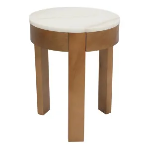 Oliver Marble Side Table - Small Oak by Cafe Lighting and Living, a Side Table for sale on Style Sourcebook