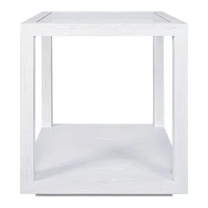 Sadie Square Side Table - Large White by Cafe Lighting and Living, a Side Table for sale on Style Sourcebook