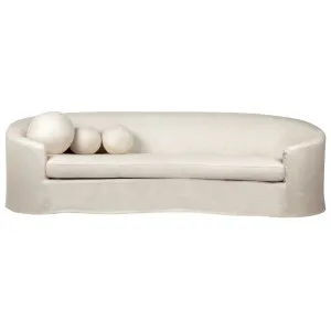 Elle 3 Seater Slip Cover Sofa - Natural Linen by Cafe Lighting and Living, a Sofas for sale on Style Sourcebook