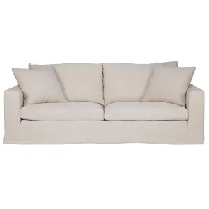 Bungalow 3 Seater Slip Cover Sofa - Natural Linen by Cafe Lighting and Living, a Sofas for sale on Style Sourcebook