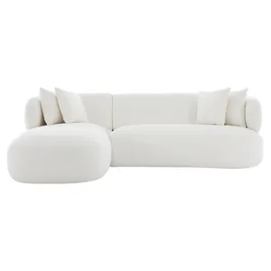 Greenwich 3 Seater Sofa w Left Chaise - Ivory Chenille by Cafe Lighting and Living, a Sofas for sale on Style Sourcebook
