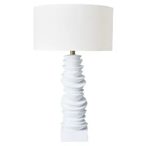 Mendoza Table Lamp - White w White Shade by Cafe Lighting and Living, a Table & Bedside Lamps for sale on Style Sourcebook