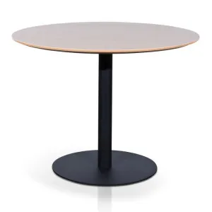 Ex Display - Scope Round Office Meeting Table - Natural with Black Base by Interior Secrets - AfterPay Available by Interior Secrets, a Study for sale on Style Sourcebook