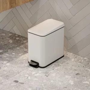 Bao 5L Rectangular Bathroom Bin Matt White by Bao Bath, a Bathroom Accessories for sale on Style Sourcebook