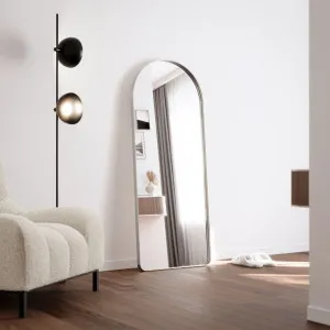 Brushed Nickel Arch Shaped Full Length Mirror 1500 x 600mm by ingrain by Ingrain, a Vanity Mirrors for sale on Style Sourcebook