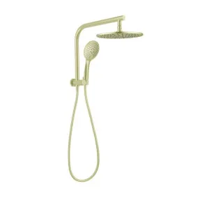 Nero Mecca 2 in 1 Twin Compact Shower Brushed Gold by Nero Tapware, a Shower Heads & Mixers for sale on Style Sourcebook