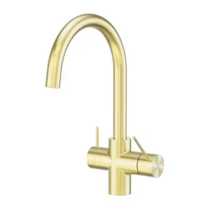 Nero Mecca 3 Way Filtered Mixer Tap Brushed Gold by Nero Tapware, a Kitchen Taps & Mixers for sale on Style Sourcebook