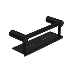 Nero Mecca Care 25mm Grab Rail With Shelf 300mm Matte Black by Nero Tapware, a Shelves & Hooks for sale on Style Sourcebook