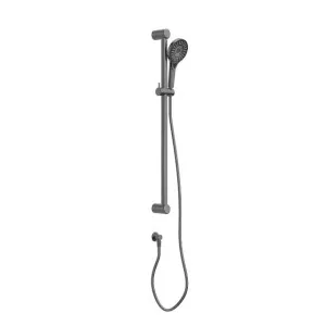 Nero Mecca Care 32mm Grab Rail and Adjustable Shower Rail Set 900mm Gun Metal by Nero Tapware, a Shower Heads & Mixers for sale on Style Sourcebook