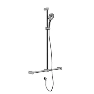 Nero Mecca Care 32mm T Bar Grab Rail and Adjustable Shower Set 1100x750mm Chrome by Nero Tapware, a Shower Heads & Mixers for sale on Style Sourcebook