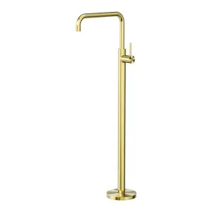 Nero Mecca Freestanding Bath Mixer Square Shape Brushed Gold by Nero Tapware, a Bathroom Taps & Mixers for sale on Style Sourcebook