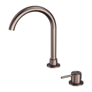 Nero Mecca Hob Basin Mixer Round Swivel Spout Brushed Bronze by Nero Tapware, a Bathroom Taps & Mixers for sale on Style Sourcebook