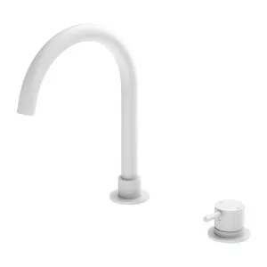 Nero Mecca Hob Basin Mixer Round Swivel Spout Matte White by Nero Tapware, a Bathroom Taps & Mixers for sale on Style Sourcebook