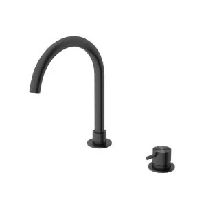 Nero Mecca Hob Basin Mixer Round Swivel Spout Gun Metal by Nero Tapware, a Bathroom Taps & Mixers for sale on Style Sourcebook