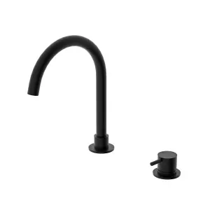 Nero Mecca Hob Basin Mixer Round Swivel Spout Matte Black by Nero Tapware, a Bathroom Taps & Mixers for sale on Style Sourcebook
