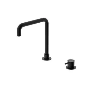 Nero Mecca Hob Basin Mixer Square Swivel Spout Matte Black by Nero Tapware, a Bathroom Taps & Mixers for sale on Style Sourcebook