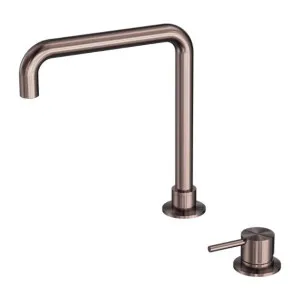 Nero Mecca Hob Basin Mixer Square Swivel Spout Brushed Bronze by Nero Tapware, a Bathroom Taps & Mixers for sale on Style Sourcebook