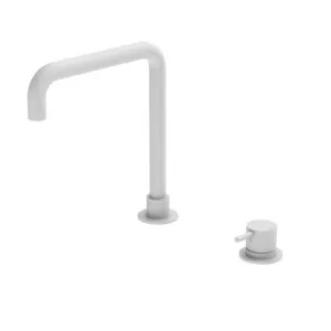 Nero Mecca Hob Basin Mixer Square Swivel Spout Matte White by Nero Tapware, a Bathroom Taps & Mixers for sale on Style Sourcebook