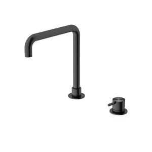 Nero Mecca Hob Basin Mixer Square Swivel Spout Gun Metal by Nero Tapware, a Bathroom Taps & Mixers for sale on Style Sourcebook