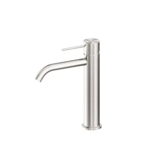 Nero Mecca Mid Tall Basin Mixer Brushed Nickel by Nero Tapware, a Bathroom Taps & Mixers for sale on Style Sourcebook