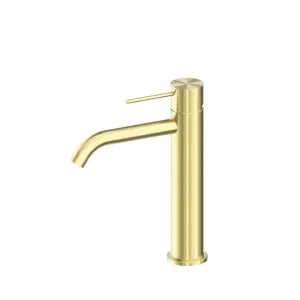 Nero Mecca Mid Tall Basin Mixer Brushed Gold by Nero Tapware, a Bathroom Taps & Mixers for sale on Style Sourcebook