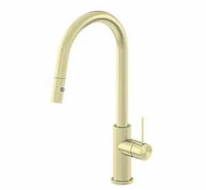 Nero Mecca Pull Out Sink Mixer With Vegie Spray Brushed Gold by Nero Tapware, a Bathroom Taps & Mixers for sale on Style Sourcebook