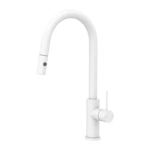 Nero Mecca Pull Out Sink Mixer With Vegie Spray Matte White by Nero Tapware, a Kitchen Taps & Mixers for sale on Style Sourcebook
