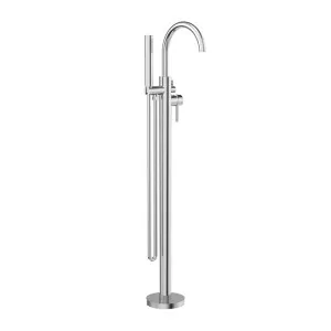 Nero Mecca Round Freestanding Mixer With Hand Shower Chrome by Nero Tapware, a Bathroom Taps & Mixers for sale on Style Sourcebook