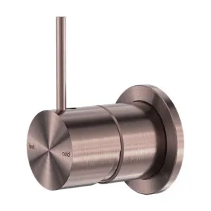Nero Mecca Shower Mixer 60mm Handle Up Plate Brushed Bronze by Nero Tapware, a Bathroom Taps & Mixers for sale on Style Sourcebook
