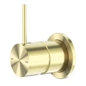 Nero Mecca Shower Mixer 60mm Handle Up Plate Brushed Gold by Nero Tapware, a Bathroom Taps & Mixers for sale on Style Sourcebook