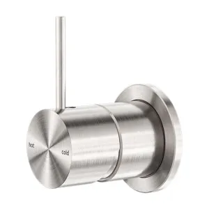 Nero Mecca Shower Mixer 60mm Handle Up Plate Brushed Nickel by Nero Tapware, a Bathroom Taps & Mixers for sale on Style Sourcebook