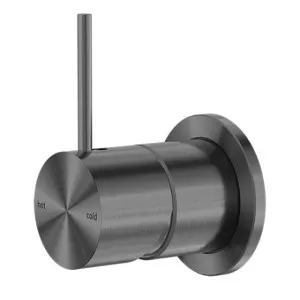 Nero Mecca Shower Mixer 60mm Handle Up Plate Gun Metal by Nero Tapware, a Bathroom Taps & Mixers for sale on Style Sourcebook