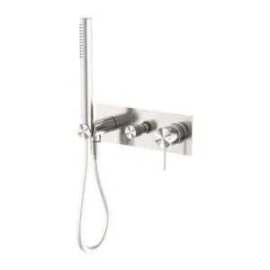 Nero Mecca Shower Mixer Diverter System Brushed Nickel by Nero Tapware, a Bathroom Taps & Mixers for sale on Style Sourcebook