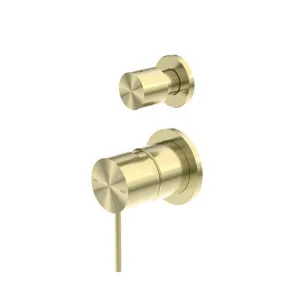 Nero Mecca Shower Mixer With Diverter Separate Back Plate Brushed Gold by Nero Tapware, a Bathroom Taps & Mixers for sale on Style Sourcebook