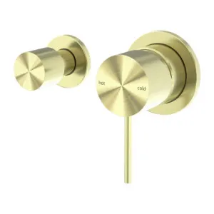Nero Mecca Shower Mixer With Horizontal 2 Way Divertor Brushed Gold by Nero Tapware, a Bathroom Taps & Mixers for sale on Style Sourcebook