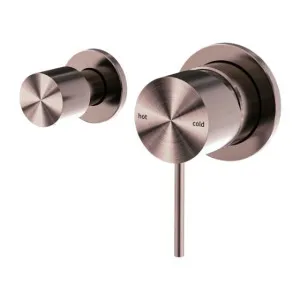 Nero Mecca Shower Mixer With Horizontal 2 Way Divertor Brushed Bronze by Nero Tapware, a Bathroom Taps & Mixers for sale on Style Sourcebook