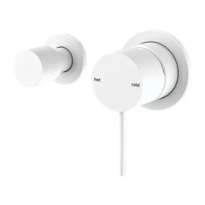 Nero Mecca Shower Mixer With Horizontal 2 Way Divertor Matte White by Nero Tapware, a Bathroom Taps & Mixers for sale on Style Sourcebook