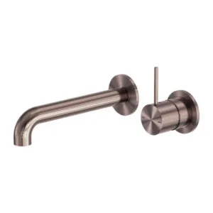 Nero Mecca Wall Basin Mixer (handle up) - Brushed Bronze by Nero Tapware, a Bathroom Taps & Mixers for sale on Style Sourcebook