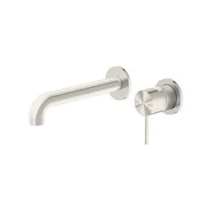Nero Mecca Wall Basin Mixer Sep BP 185mm Spout Brushed Nickel by Nero Tapware, a Bathroom Taps & Mixers for sale on Style Sourcebook