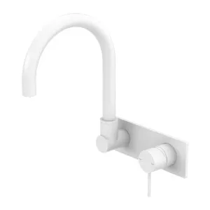 Nero Mecca Wall Basin Mixer Swivel Spout Matte White by Nero Tapware, a Bathroom Taps & Mixers for sale on Style Sourcebook
